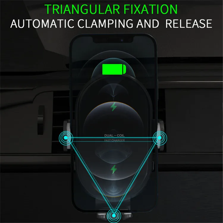 New Products Mobile Phone Car Holder 15w Universal  Qi Wireless Charger Fast Wireless Car Charger