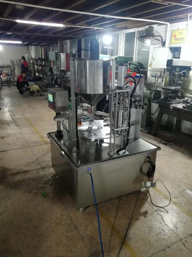 
900cups per hour rotary type Yogurt filling sealing machine liquid filling machine 