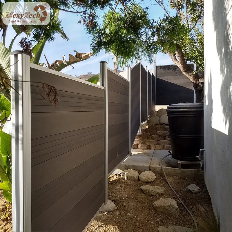 
Mecofence wpc garden fence panel with aluminium post 