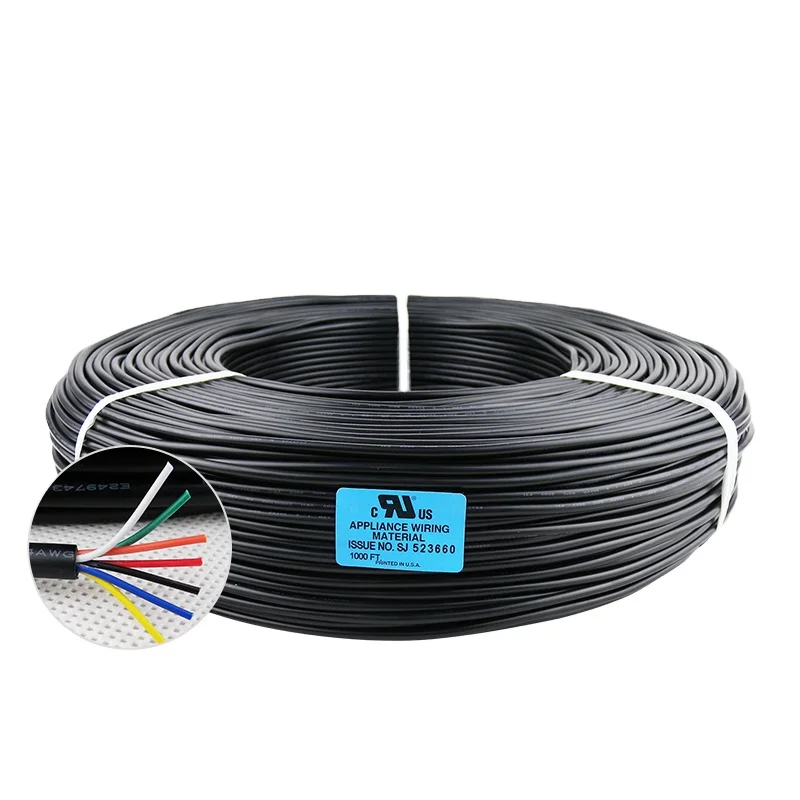 Multi-Core Electric Cable 300V AWM 2464 26AWG 7/0.16TS PVC Insulation Tinned Copper Conductor Electrical Cable Wire