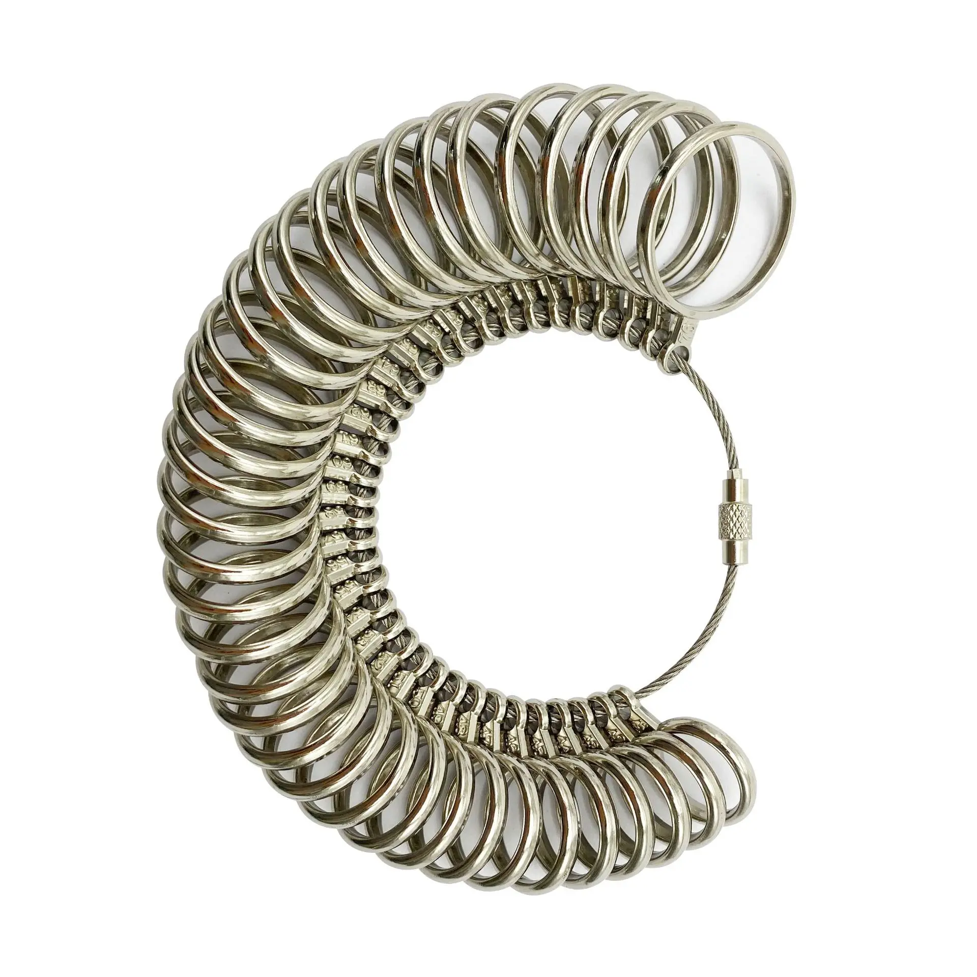 41-76 European degree metal ring ring measuring device finger size size measurement ring number enlarged jewelry tool