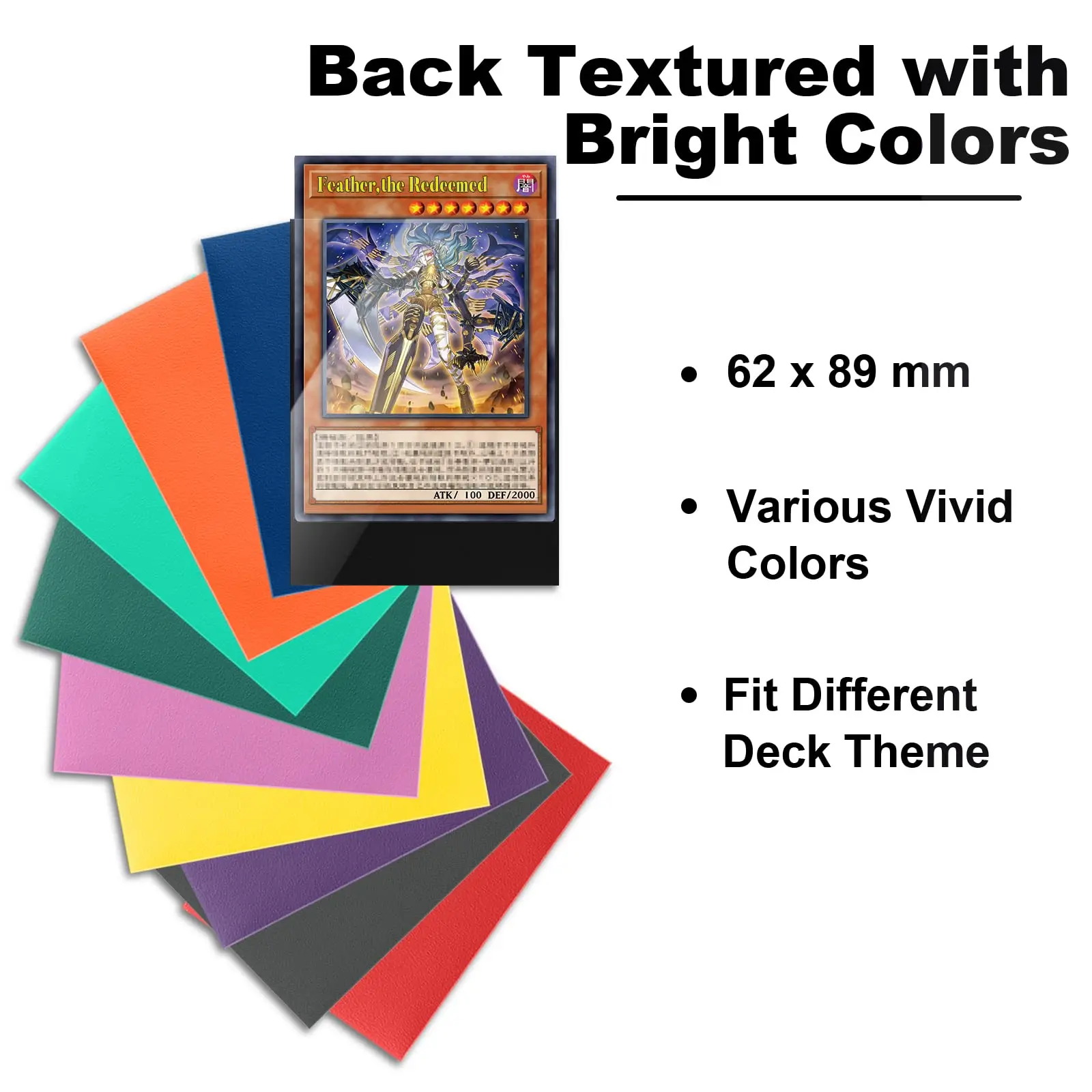 62x89mm Back Textured Perfect Shuffling Protect Your Japanese Sized Trading Cards Kpop Photocard Yu-gi-oh Card Sleeve