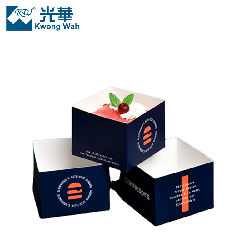 Stock Disposable Greaseproof Oil Recycled Kraft Paper Cake Box With Windows