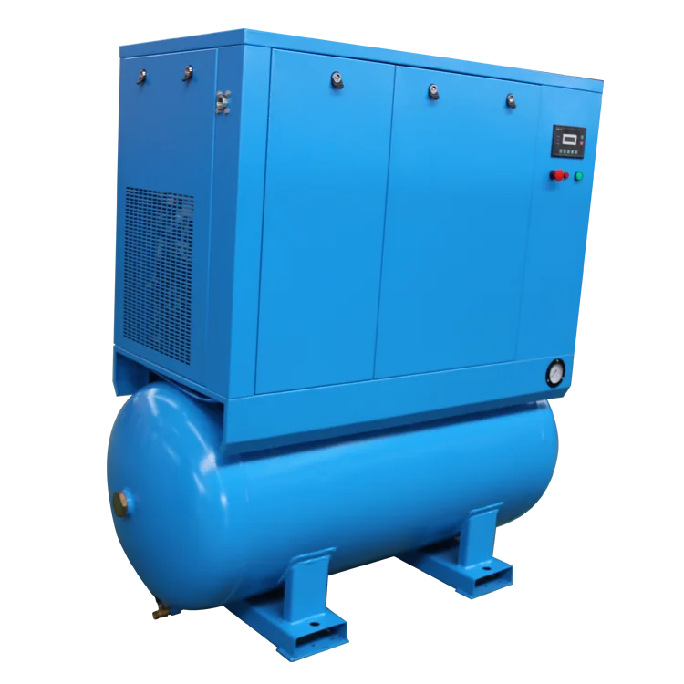 
Low Noise All-in-one 5.5KW 7.5kw 11KW 15KW integrated screw air compressor with dryer and 500 liter tank 
