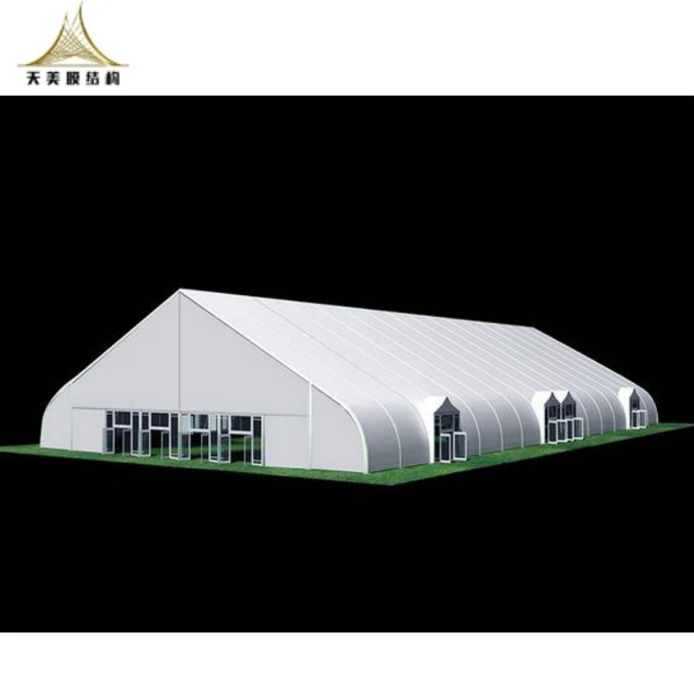 Custom 2024 New Large Aluminum Frame Curve Tent Marquee Canopy Tent for Indoor Tennis Court Roof