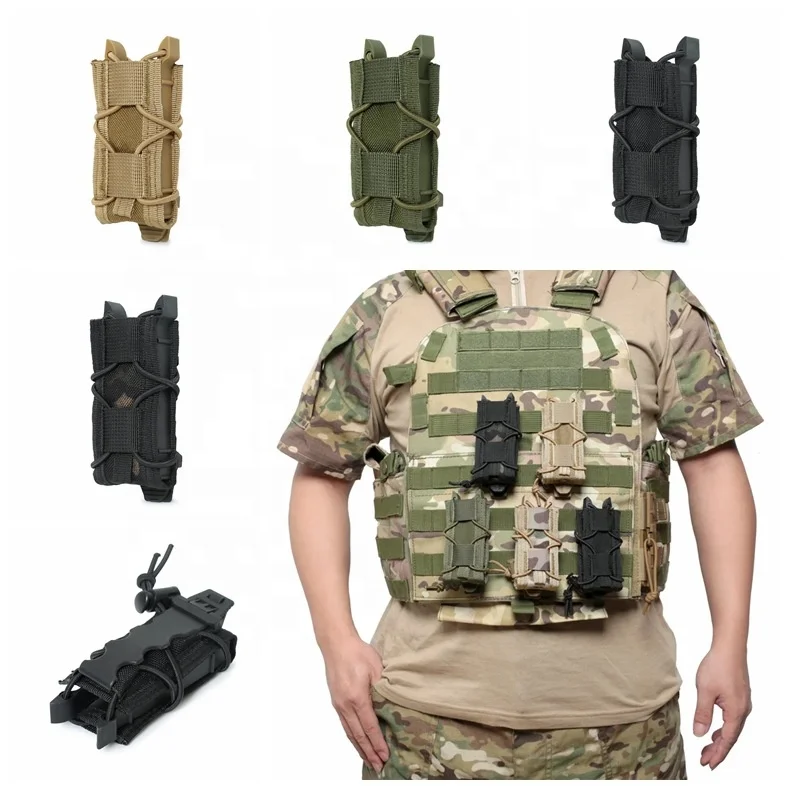 Removable Nylon Single Mag Pouch Vest Accessory Molle Tactical Magazine With Clip
