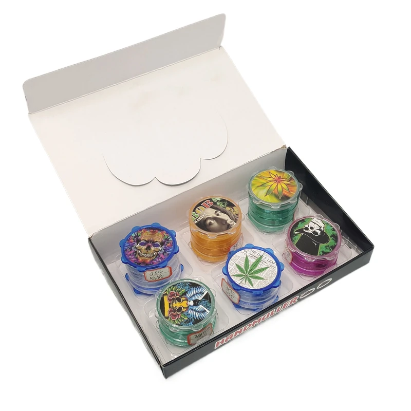 JR acrylic grinder 3 layers Plastic Smoke Herb Grinder new Designer Smoking Tobacco Herb Grinder