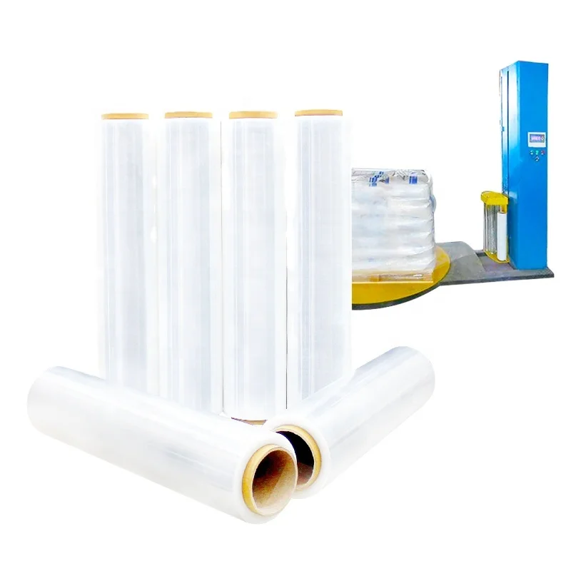 Low Price Plastic Packaging Film Pallet Wrap Lldpe Stretch Wrap Film Door Stretch Film Wrapping Machine