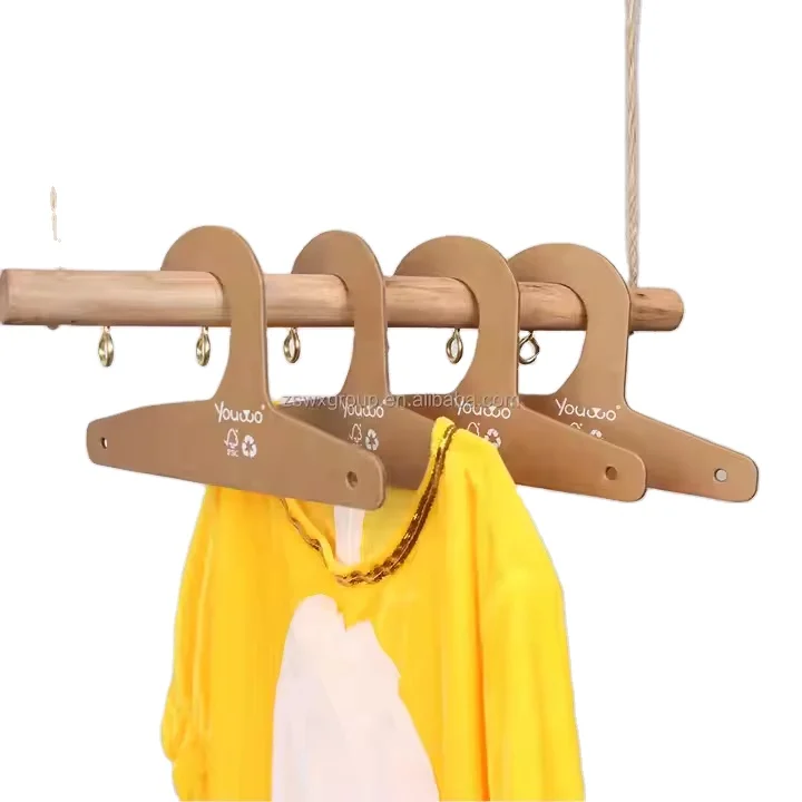 custom children kraft paper cardboard hangers wholesale pulp baby paper board clothes hanger with logo