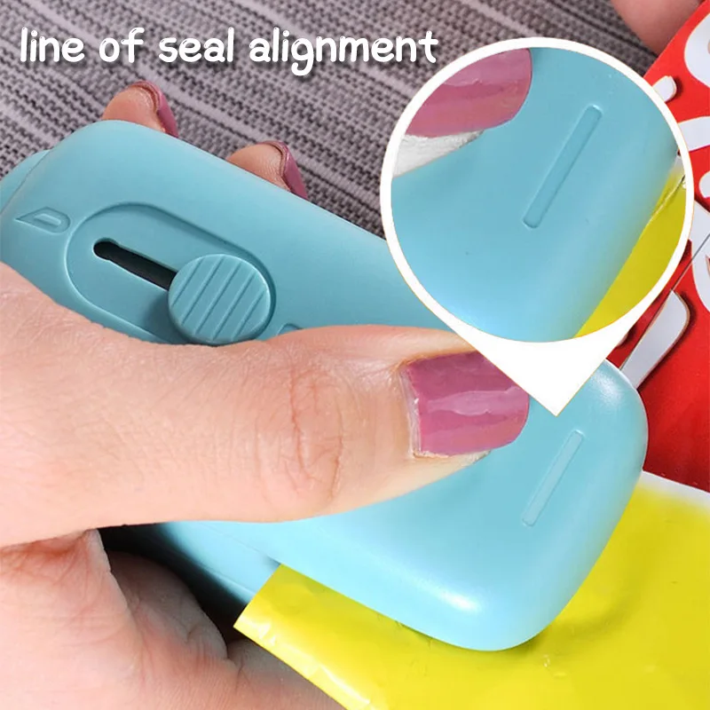 Mini Heat Bag Sealing Machine 2 in 1 Sealer and Cutter Mini Food Sealer Bag Sealer for  food  Chip Snack Storages