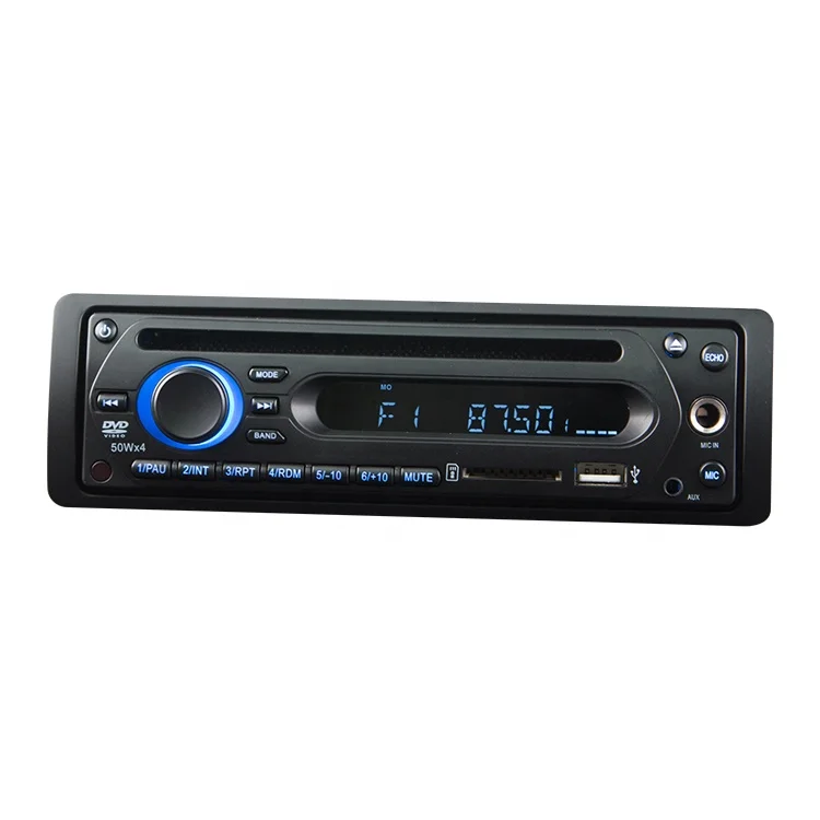 Car Bus Single FM MP3 DVD Stereo Player 1 Audio Output 1 Audio Input 2 Video Output Radio With Microphone AV Media Machine
