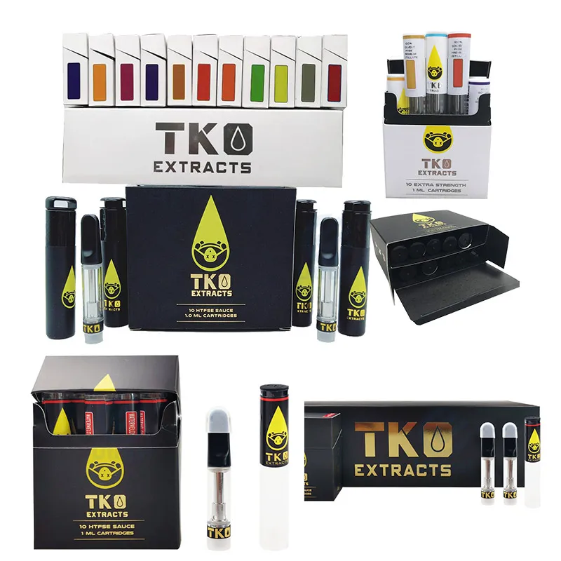 Горячая продажа продукта 1 мл Пустой Толстый масляный вэйп картридж TKO керамическая катушка стеклянный вейп ручка картридж оптовая продажа