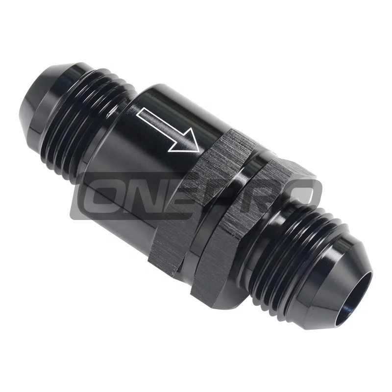 High Performance Aluminum Alloy Fuel Oil Inline 6AN 8AN 10AN 8 AN Non Return One Way Check Valve