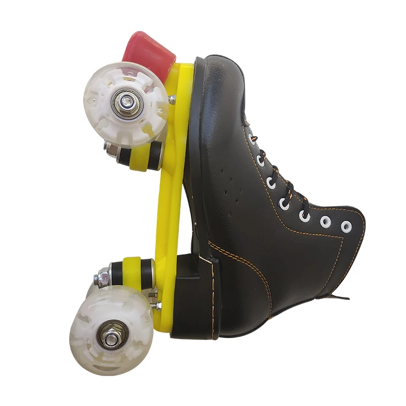 Заводская поставка, привлекательная цена, тисненые кожаные мигающие колеса, логотип, оптовая продажа, роликовые коньки, обувь