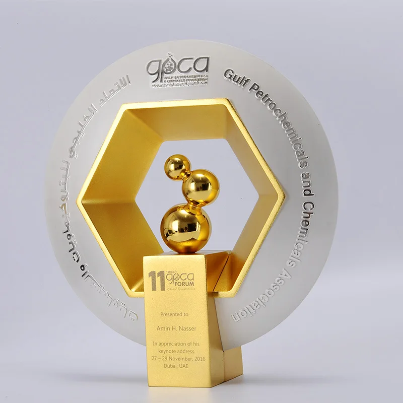 small trophy price trophy name plate metal crystal trophy