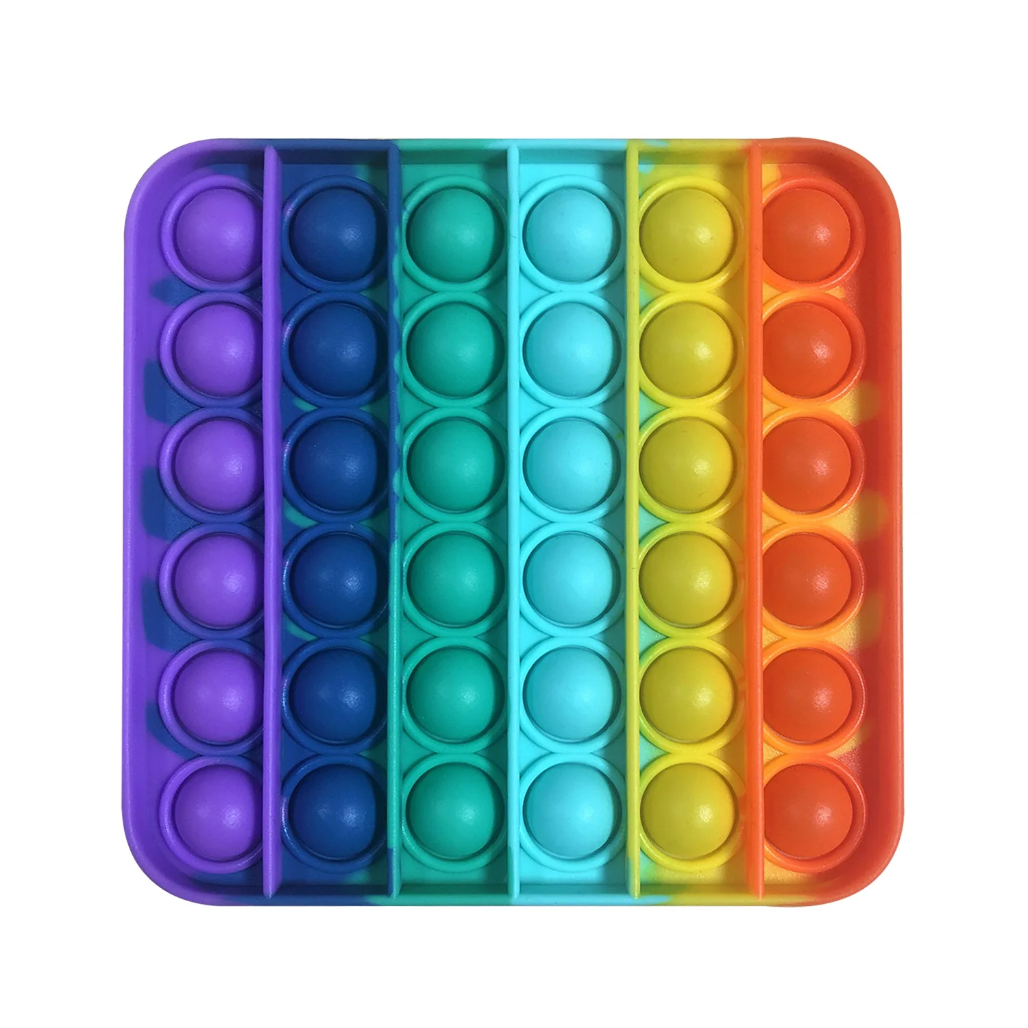 100Pcs Christmas Squeeze Stress Relief Fidget Toys For Kids Silicone Bubble Fidgeted Popper Sensory Push Pops Fidgeting Toy