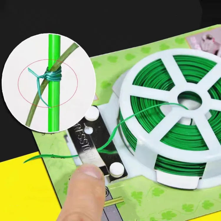 PVC twist ties with cutter plastic coated metal tie wire garden wire