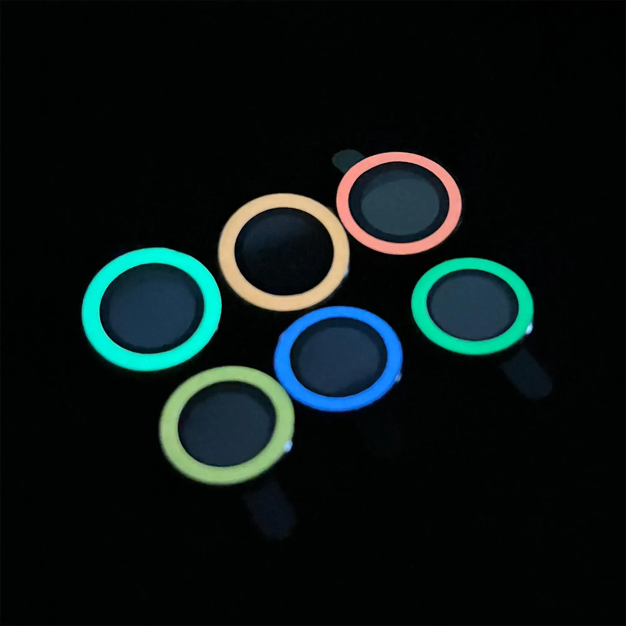 3D Night Light Len Protector For iPhone 13 Camera Lens Cover Protector Camera Protector Colored Fluorescent Luminous
