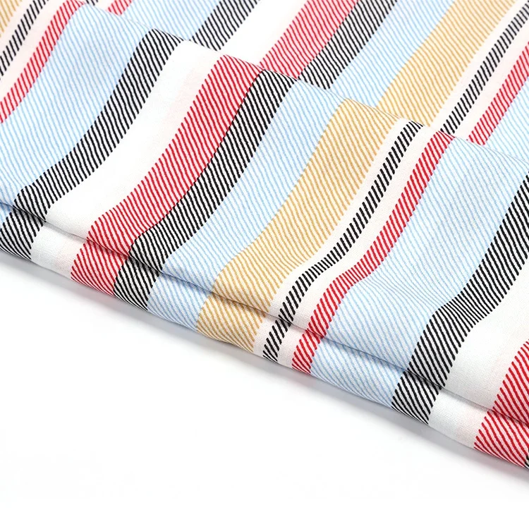 China Factory Woven Custom Striped Rayon Fabric For Curtain