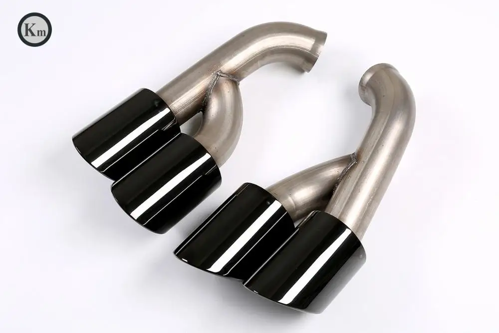 KM  for  Cayenne  GTS style 958  2015-2017  exhaust tip exhaust pipes muffler tips tail pipe black titanium