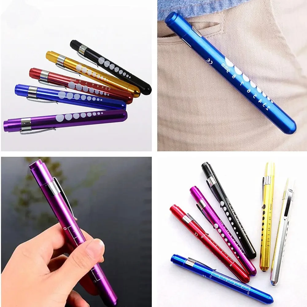 Hot Sale Pocket Mini Medical Light Pen Light White/Yellow LED Penlight Doctor Nurse Medical Aluminium Alloy Pen Torch