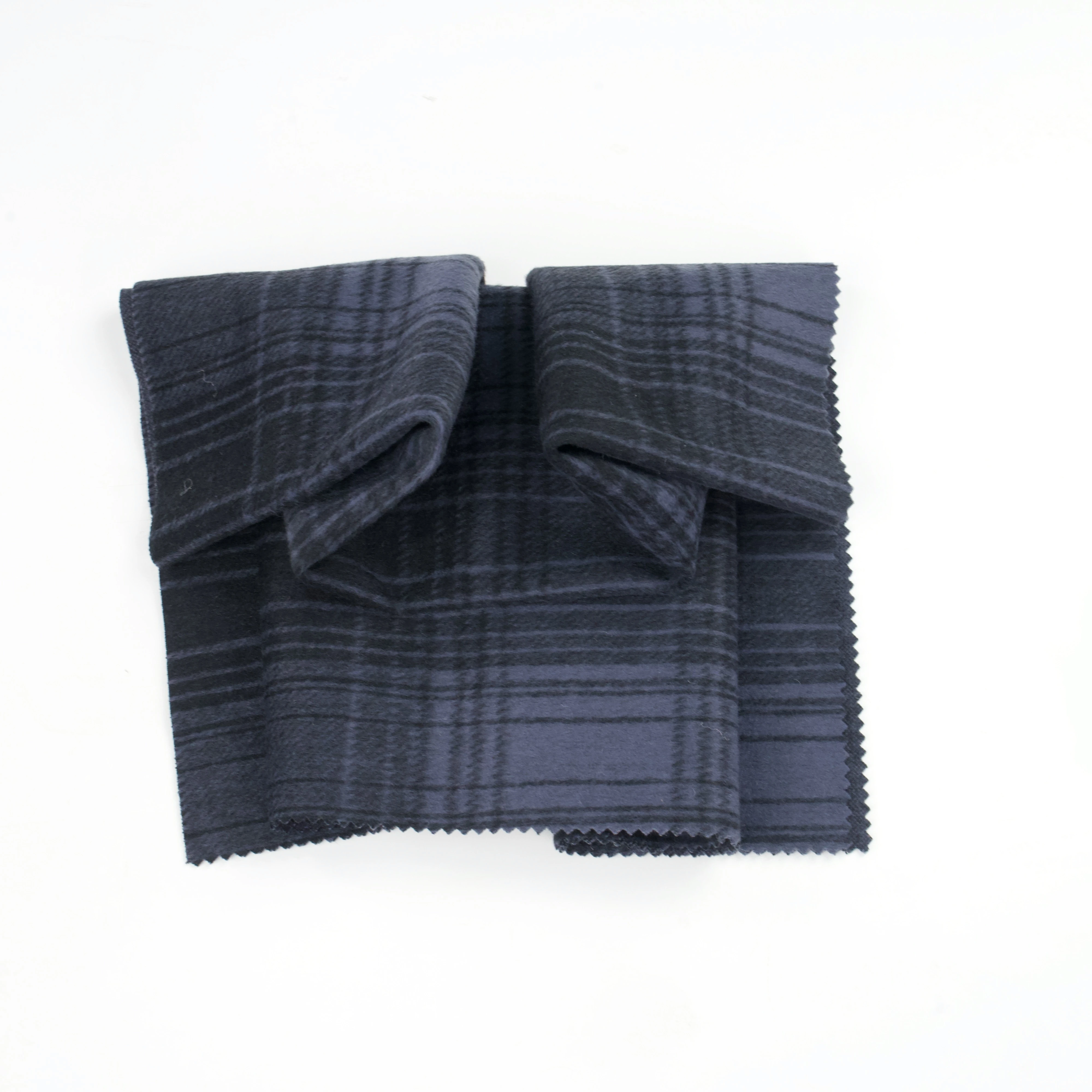 
High quality yarn dyed checked plaid wool and brushed knitting fabric for overcoat 