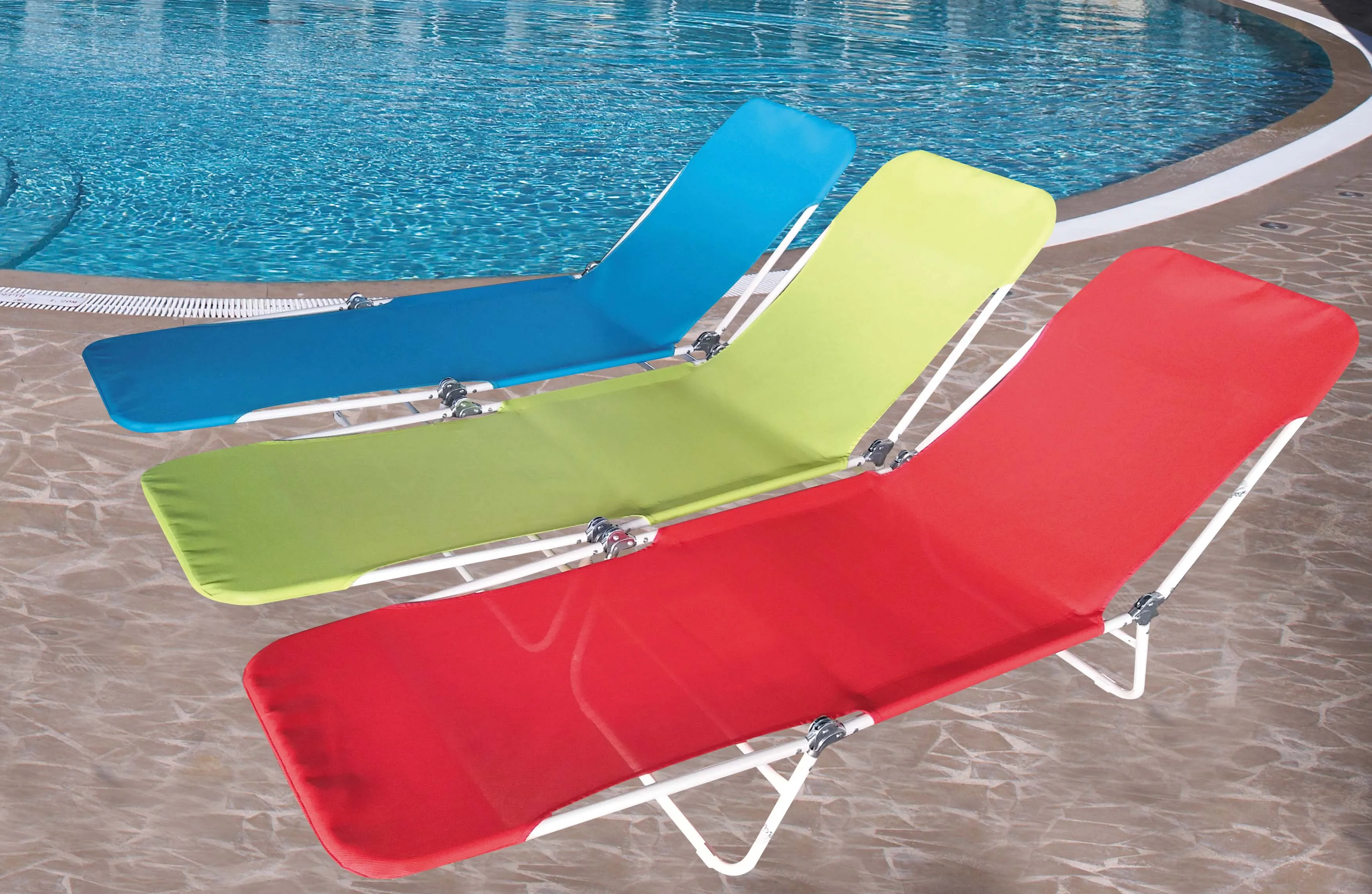 Swimming Pool  Chaise Sun Lounger Outdoor Furniture Folding Bed Leisure Beach Chairs