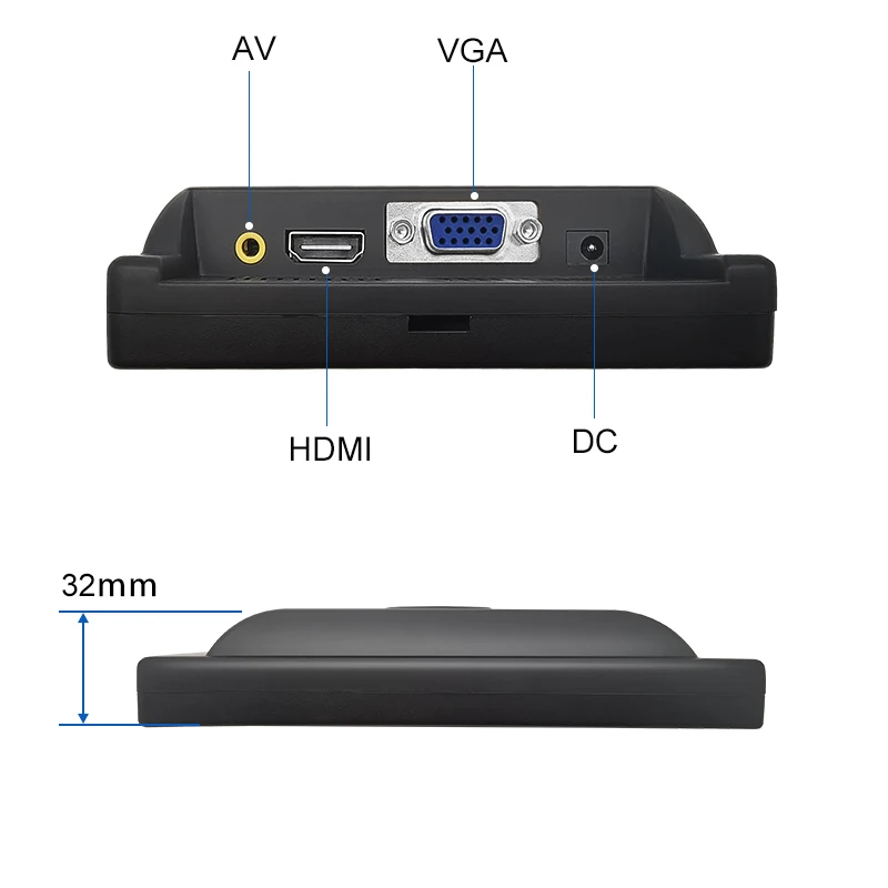 Small Size 7 Inch LCD Color Car TV Monitor 7 Inch LCD VGA Monitor Desktop 7Inch tft LED Monitor 12V