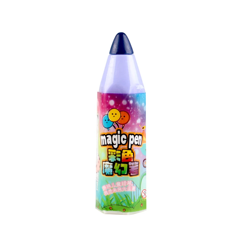 Wholesale Plastic Colorful Filling Candy Dispenser Toy Pen Shape Capsule Toy Kids Crayons For Sale