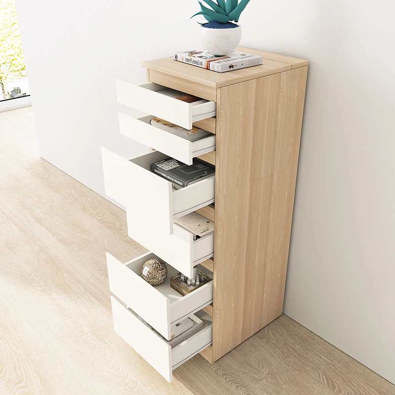 6 drawer chest of drawers white black high gloss hot sale drawer cabinet with Mirror