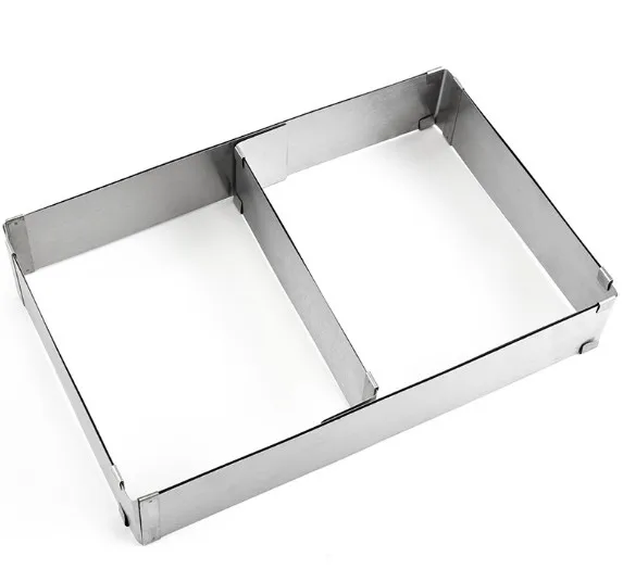 Stainless steel adjustable square mould cake cutter for baking
