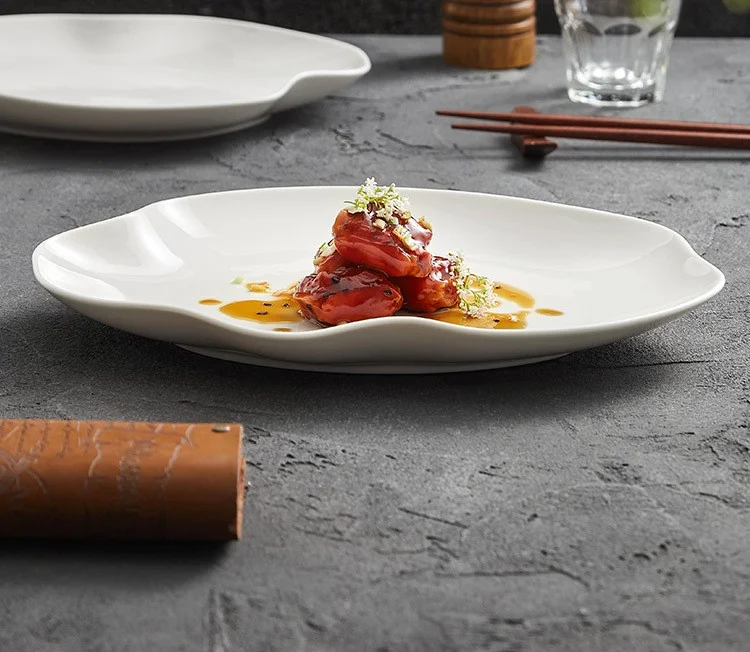 Guangzhou Hefa kitchen & tabletop restaurant plates porcelain tableware dinnerwares decor dish service  Nordic crockery for cafe