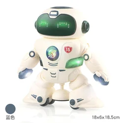Электрический танцующий робот, многофункциональная детская игрушка с подсветкой и музыкой, интеллектуальное вращение на 360 градусов