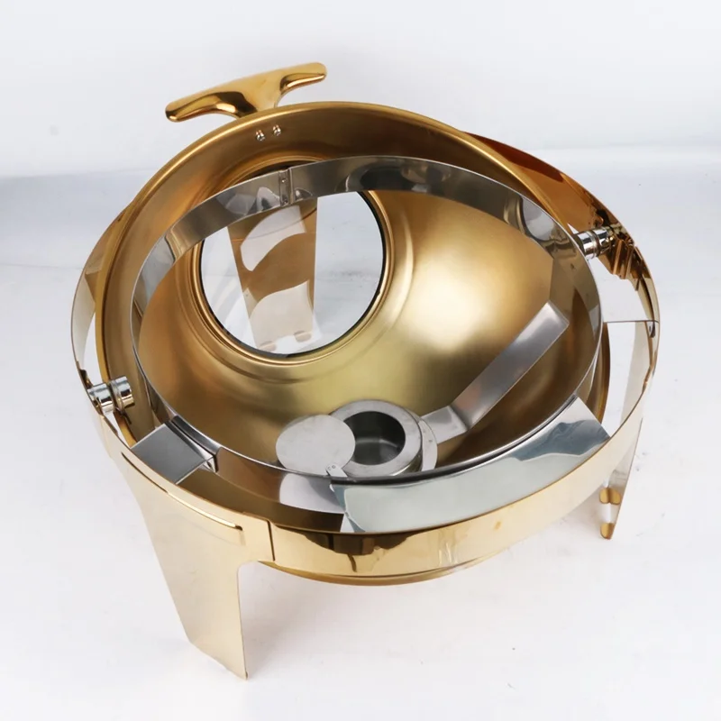 United States/Canada Supplier Kitchen gold Buffet Chafing dish Party Wedding Food warmer Restaurant Hotel Chafer for Catering