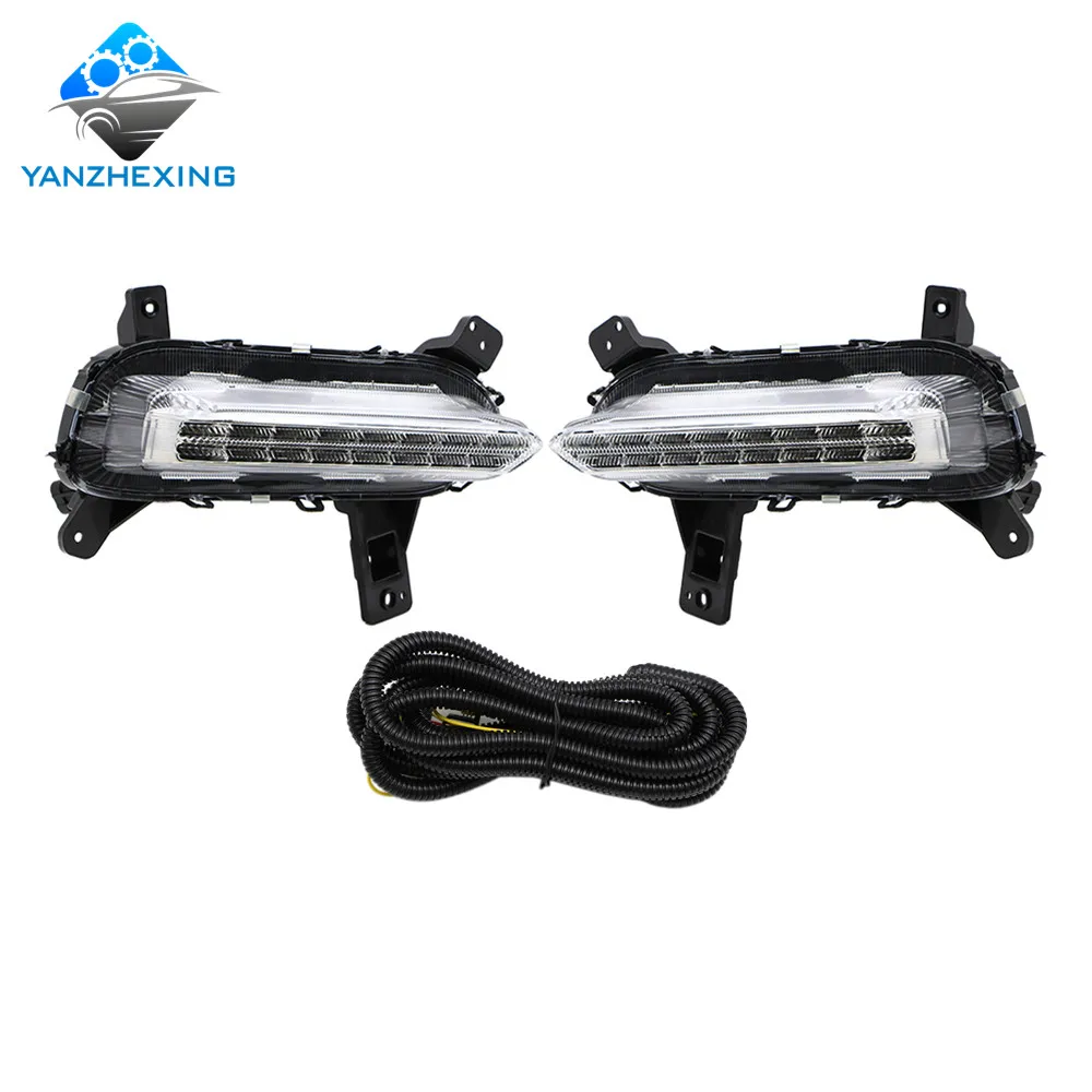 For Kia K3 / Forte / Cerato 2019 2020 LED Daytime Running Light DRL Day Light Fog Lamp with Dynamic Sequential Turn Signal
