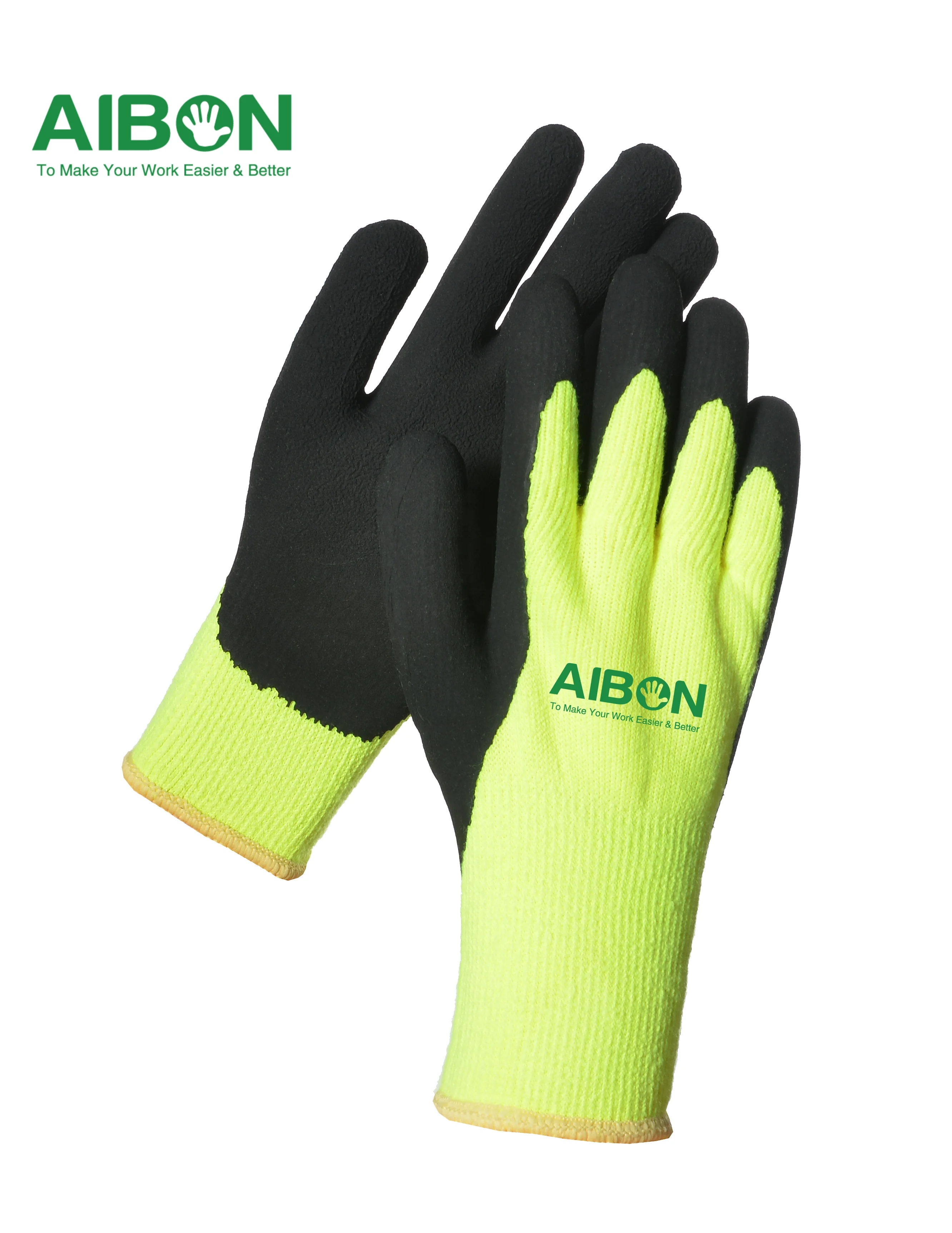 Red Good Quality Nylon Knit Non Slip Coating Rubber Palm Coated Crinkle Latex Protection Safety Work Gloves