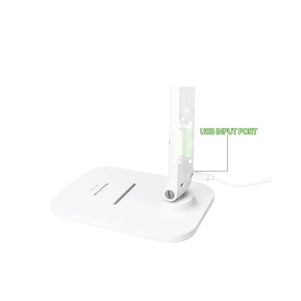 3 Color Adjust night lights Student Table Lamp LED Stepless Dimming Light Folding Charger Light Lamp with USB Port