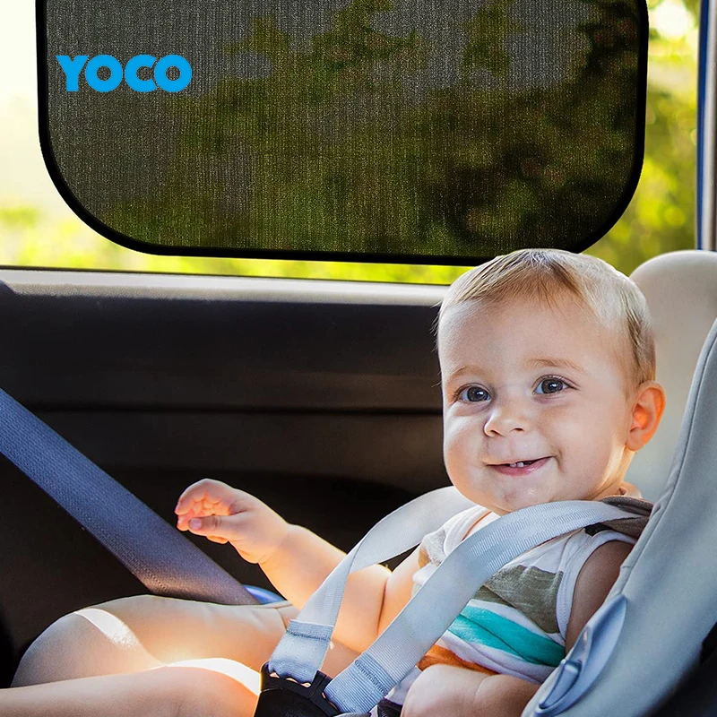 Hot selling window sunshade curtain car static cling car sunshade with logo universal nylon sunshade for car