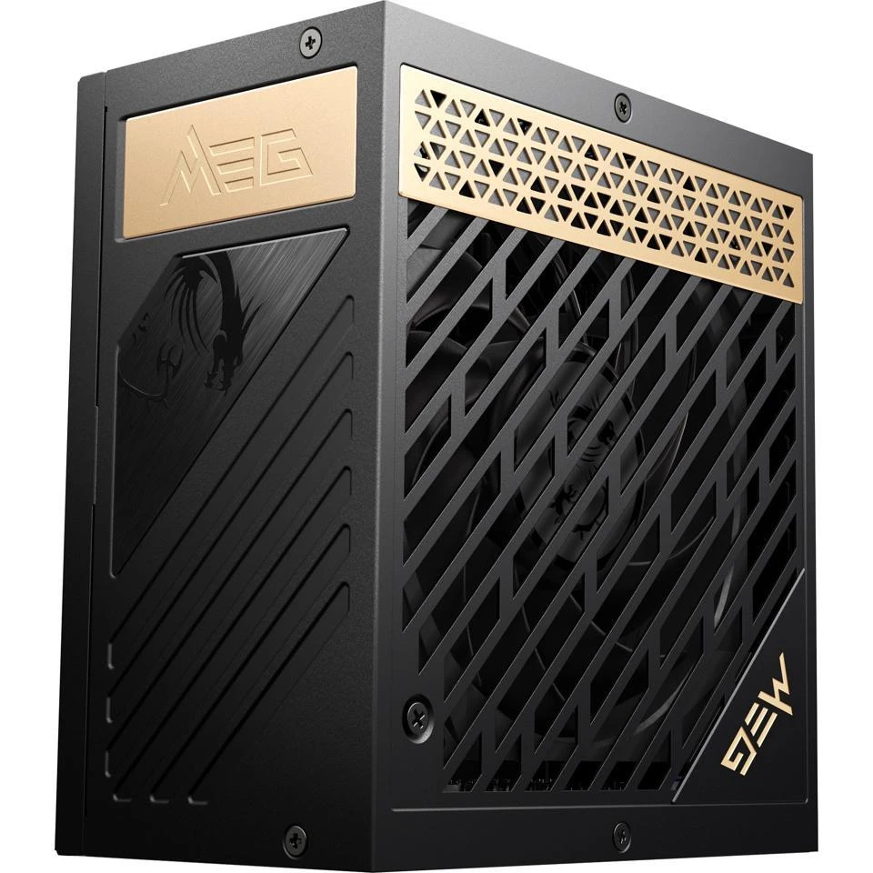 MSI  Ai1300P PCIE 5.0  80 PLATINUM Full Modular Gaming PSU 12VHPWR Cable 4080 4090 ATX 3.0 Compatible 1300W Power Supply