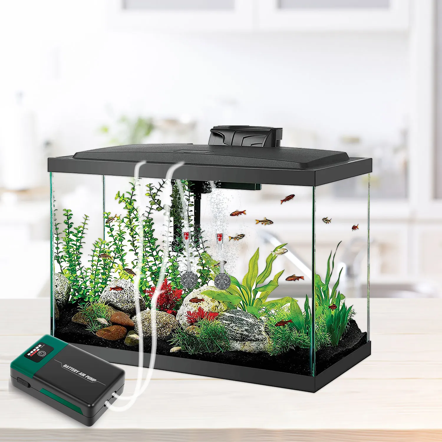 Quiet USB Drive Aquarium Air Pump Portable Fish Tank Aerator Pump with Accessories