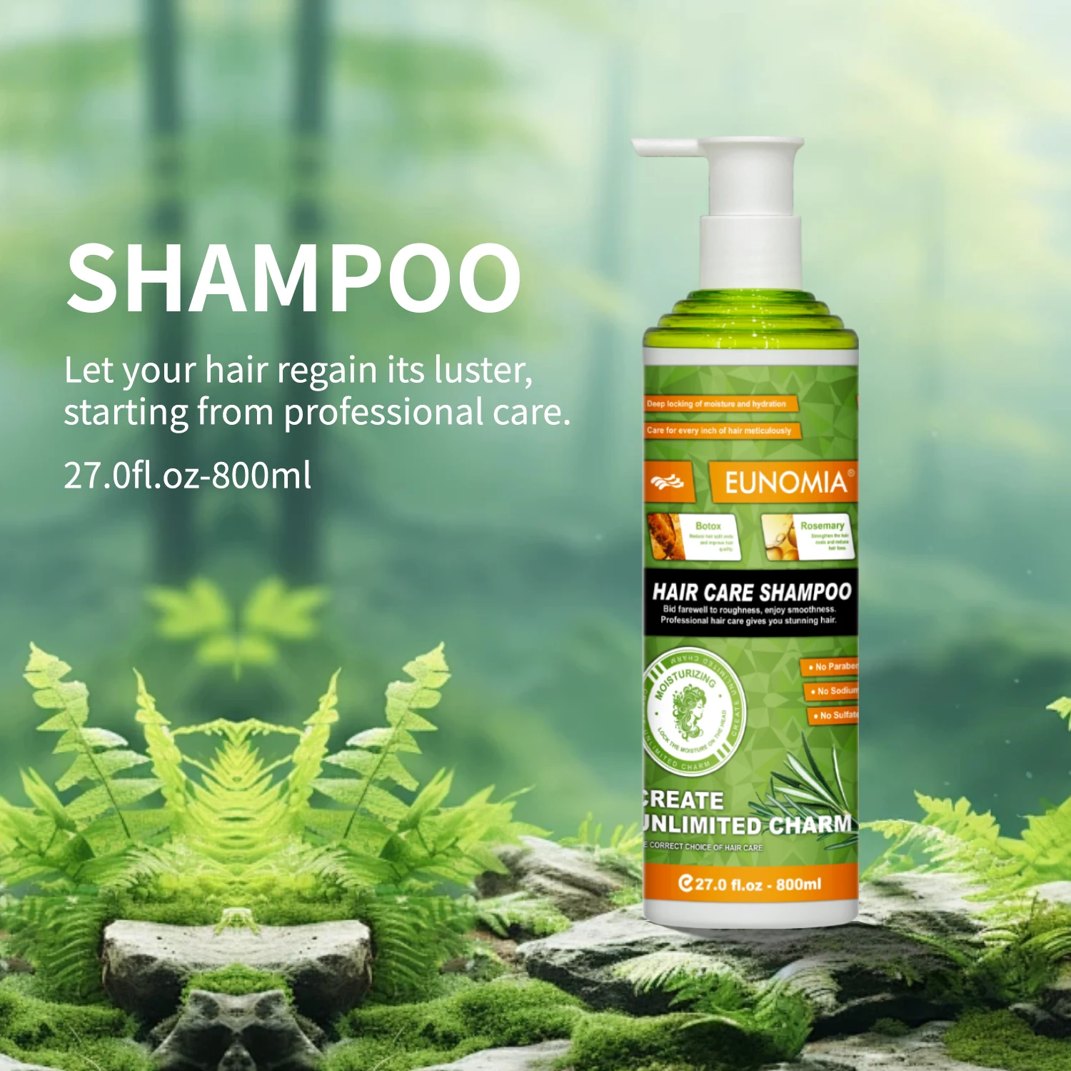 Plant extract EUNOMIA Reduce hair split ends and improve hair quality HairCare Sets Rosemary oil hair growth shampoo