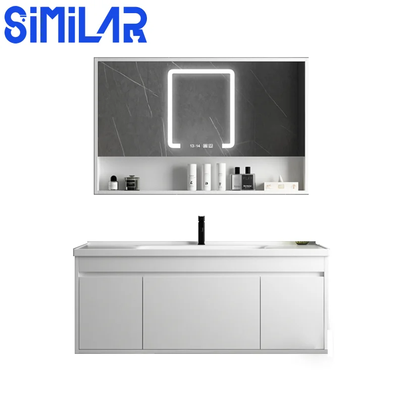 SIMILAR Vanity Wooden Panel Bathroom Cabinet With Mirror
