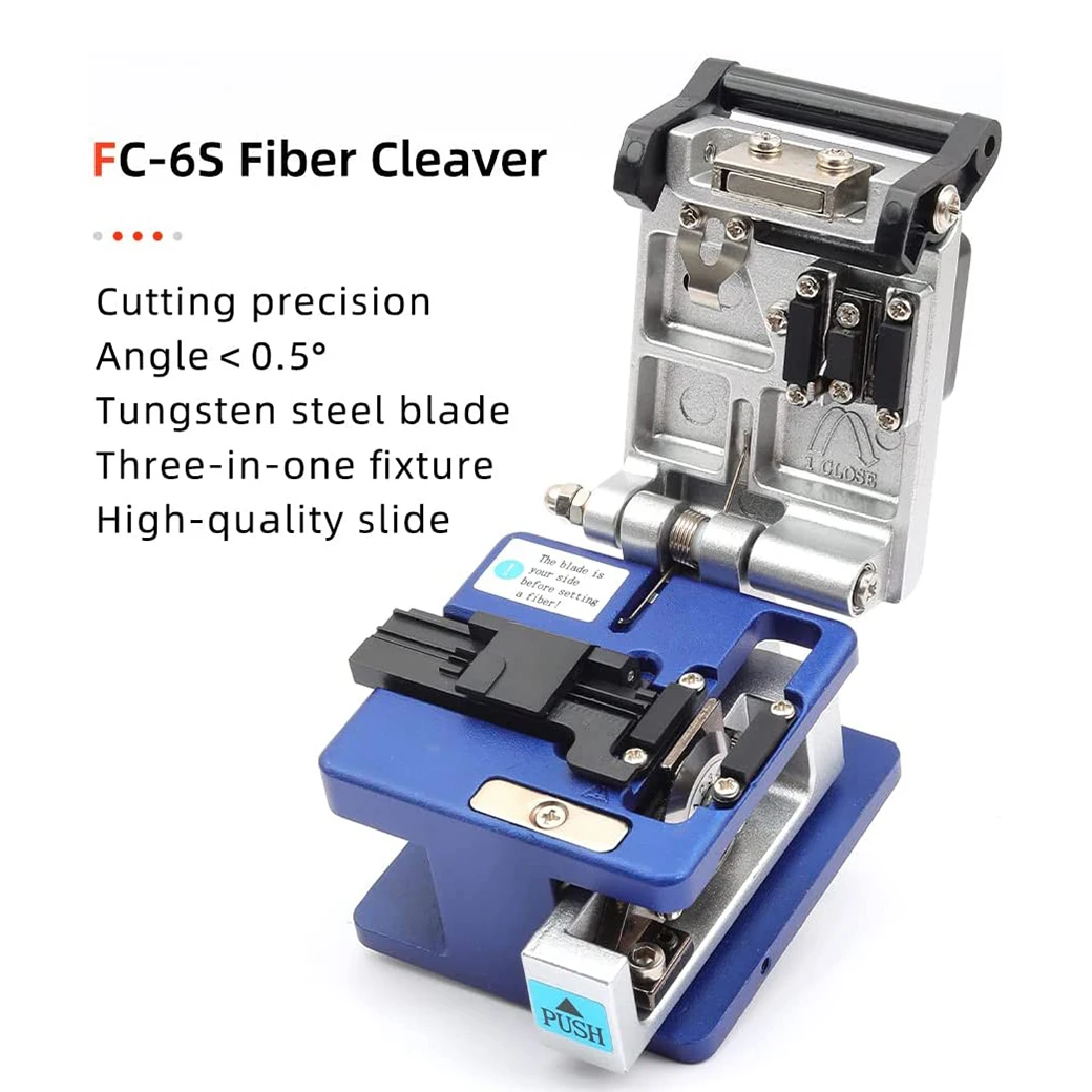 Fiber Optic Cold Connection Tools FTTH Tools Kit with Optical Power Meter 5mW Visual Fault Locator Fiber Cleaver