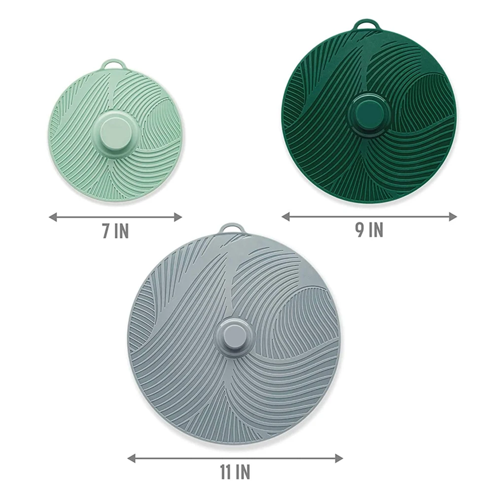 Kitchen Gadgets Heat Resistant Bpa Free Fridge Storage Suction Covers Silicone Bowl Lids Food Lids For Cups Bowls Plates
