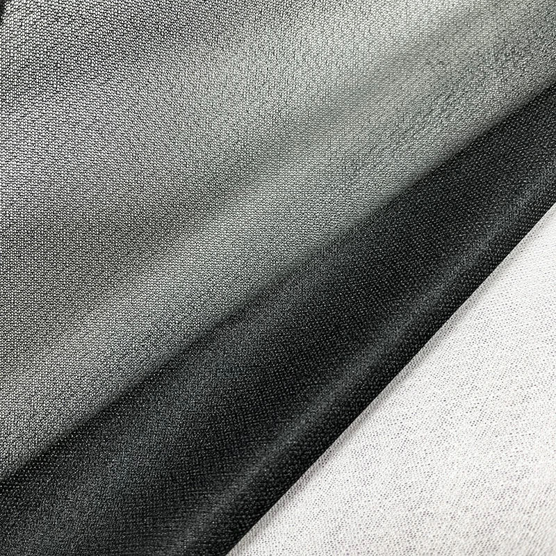 Polyester 60 inch 45gsm white or black  Elastic Woven Circular Knitted Interlining for Sportswear Interlinings & Linings PES/PA