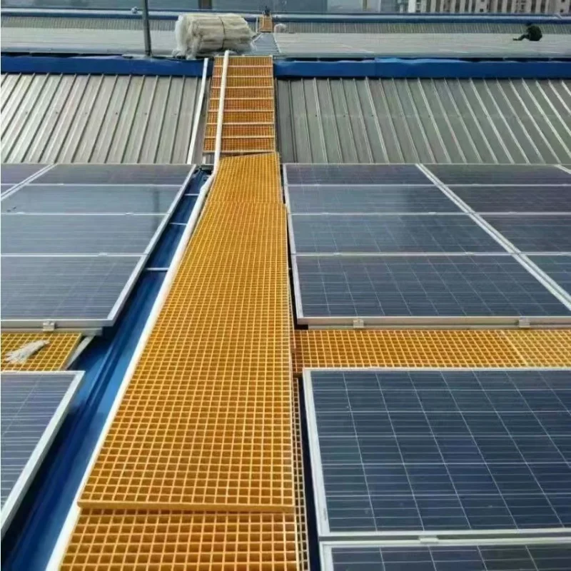 Fiberglass Mesh Platform Pultruded Grating drainage  grating for Floor Composite Molded grating walkway  cover channel