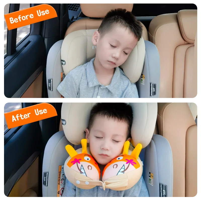 Wholesale Customized  Kids Children Neck Pillow Headrest U-shape Soft Travel Neck Protection Support Airplane Camping Car Pillow