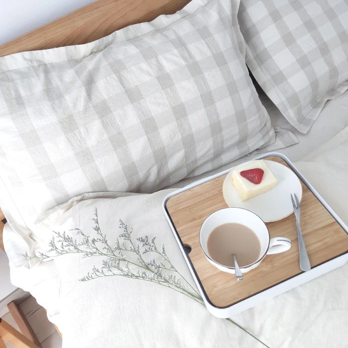 Flourish Oem/Odm Luxury King Cotton Linen Bedsheet Bedding Set Queen Size Comforter Set Sprei Dekbedovertrek Spread Bedspread