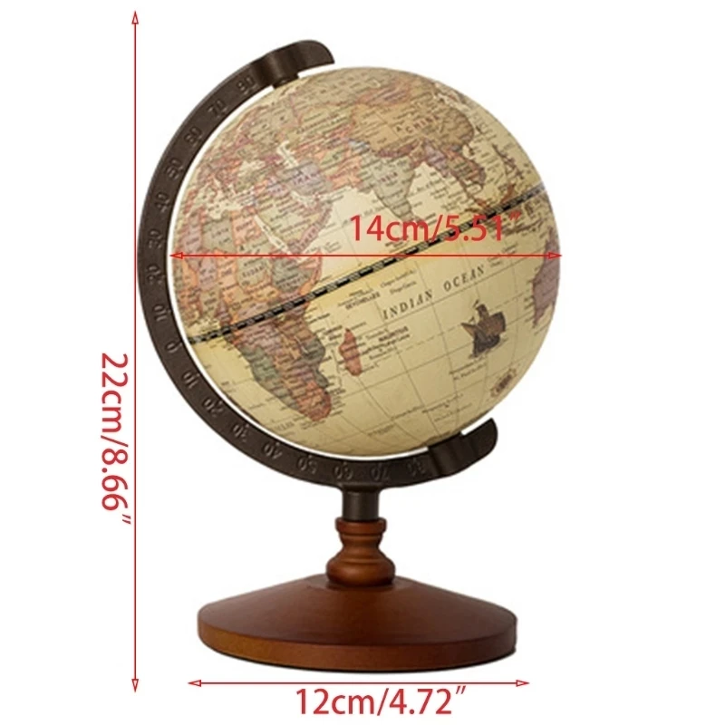 Handmade New Geography Office Decor Model Vintage Reference Rotating World Globe Map Globes