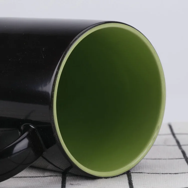 Inside Colorful Round Handle Color Changing Creative Magic Mug Can Be Printed Photos